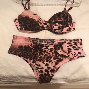 Venus Pink Cheetah Print Bathing Suit Bikini